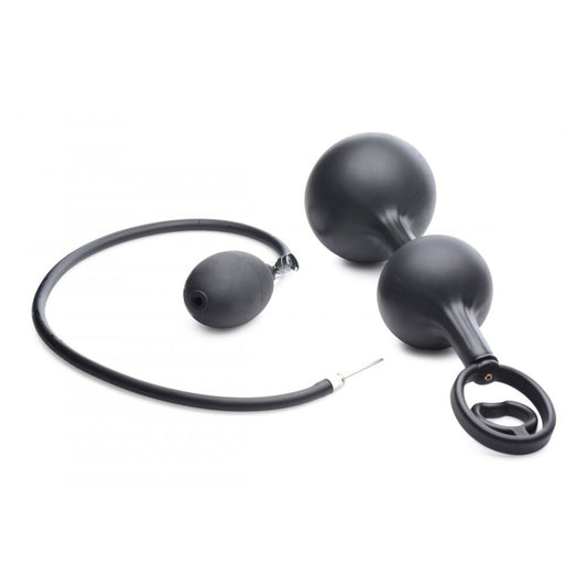 Master Series Devils Rattle Inflatable Anal Plug With Cock Ring