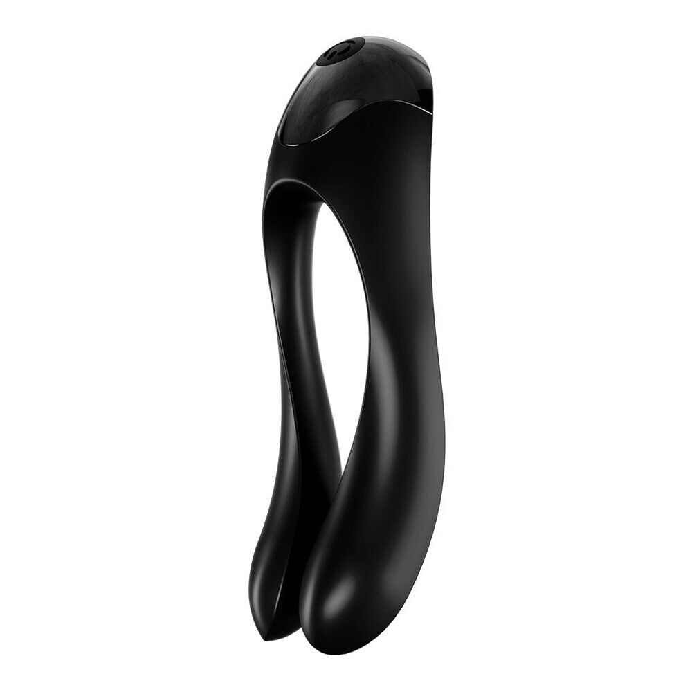 Vibromasseur à doigt Candy Cane Satisfyer Noir