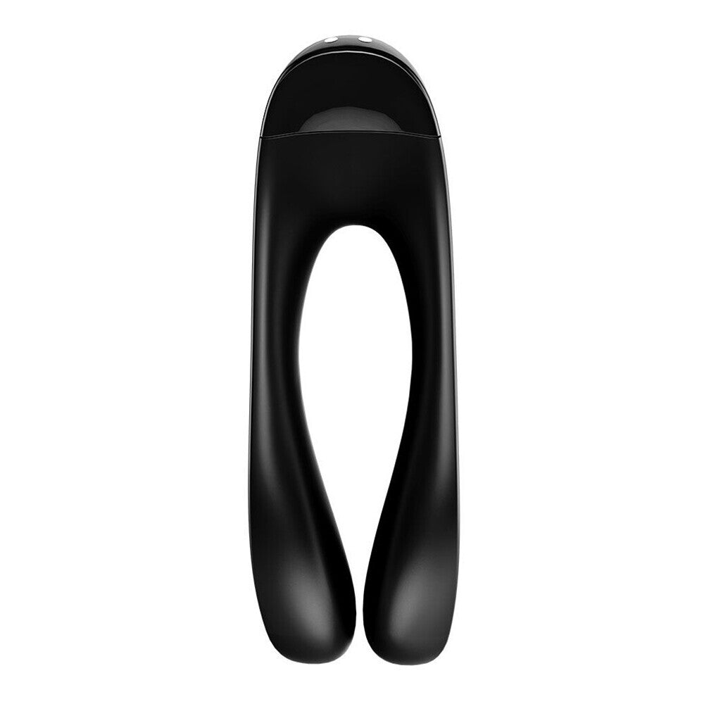 Vibromasseur à doigt Candy Cane Satisfyer Noir