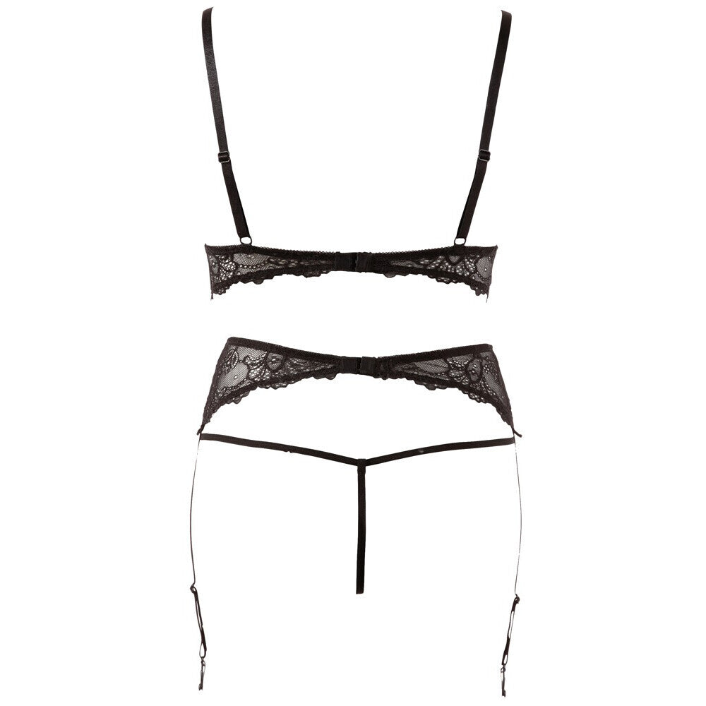 Abierta Fina Pearl Soutien-gorge porte-jarretelles et string