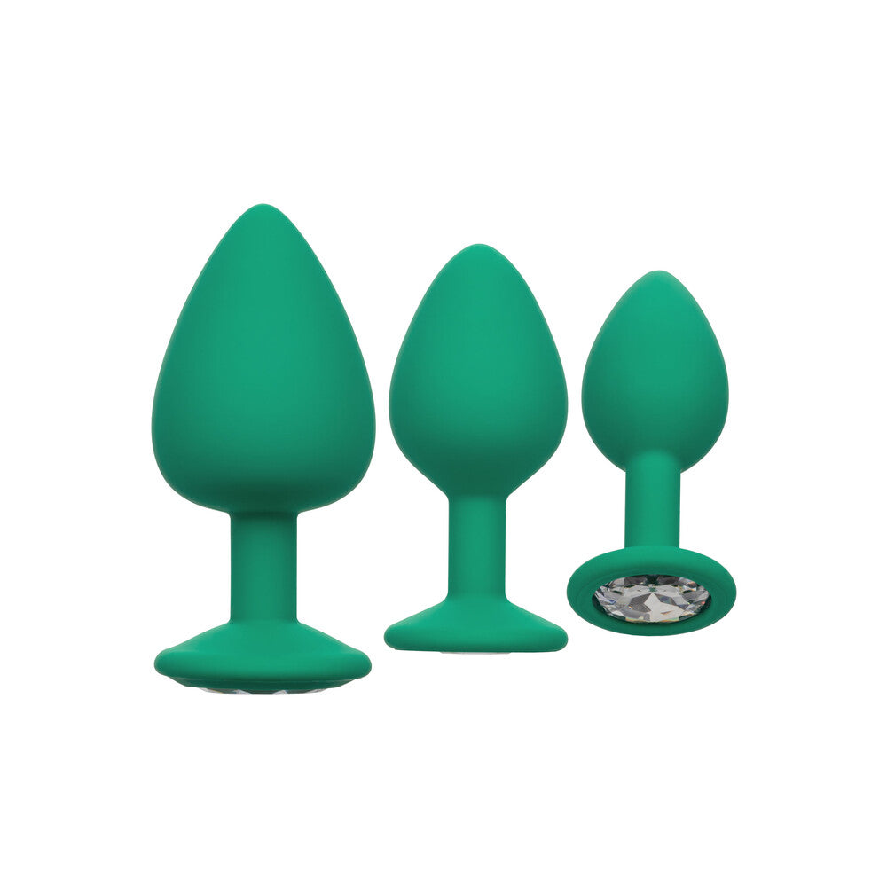 Lot de 3 plugs anaux Cheeky Gems Vert